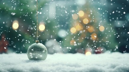 Fototapeta na wymiar christmas background with snow