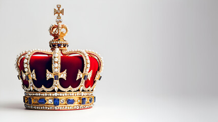 The Royal Coronation Crown on a White Background