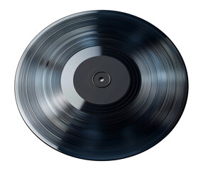 Vintage vinyl record isolated on transparent background