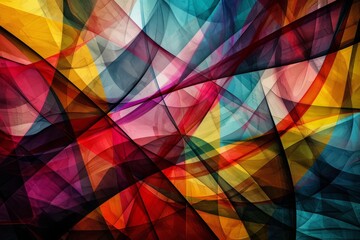 Dynamic Geometric Abstract: Colorful Background with Modern Art Composition