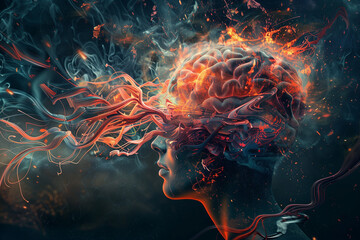 Brain exlplosion of concepts. Generative AI