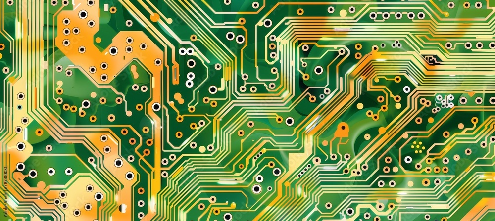 Aufkleber digital technology circuit board background of electronic computer hardware technology