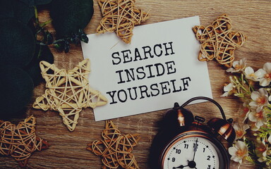 Search inside yourself The phrase Motivational Words Quotes Concept