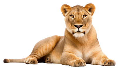 PNG Lioness wildlife mammal animal