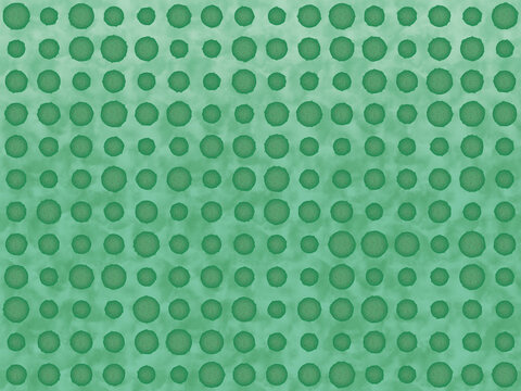 Textured green polka dot abstract background