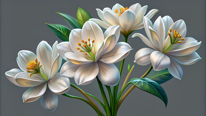 Fototapeta na wymiar white flowers on background