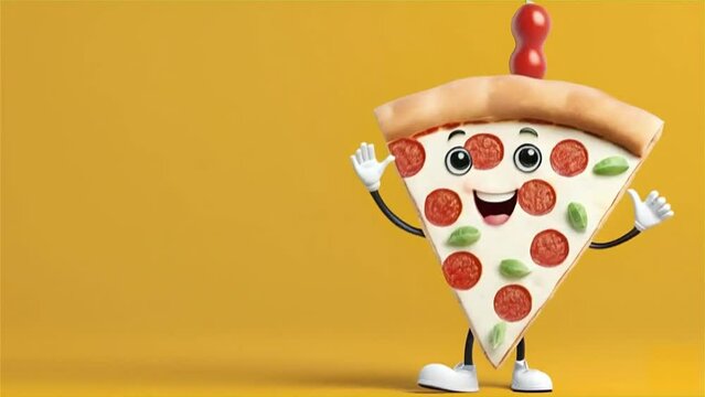 mascot pizza,happy,smile