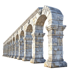 Obraz premium Roman Aqueducts of Roman Art isolated on transparent png.