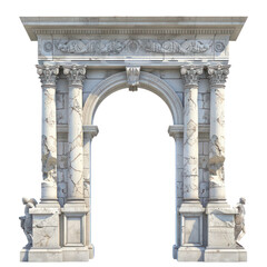 Roman Arch of Roman Art isolated on transparent png.