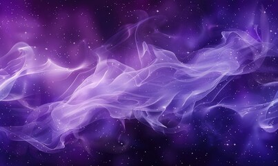 Abstract purple background with smoke and stars. The concept of the universe, space, magic or fantasy - obrazy, fototapety, plakaty