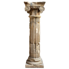 Fototapeta premium Roman Column (Doric, Ionic, Corinthian) of Roman Art isolated on transparent png.