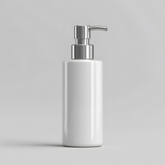 Fototapeta na wymiar 3d rendering of cylinder silver skincare luxury product for mockup
