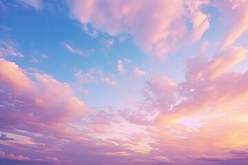 Obraz premium Dramatic sky, colorful clouds at sunset or sunrise, cloudy sky, beautiful background wallpaper with copy space