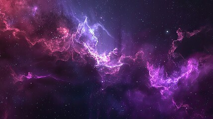 Colorful Starry Space, Milky Way Galaxy, Dark Night Sky, Nebulae, and Cosmos Universe Background Wallpaper