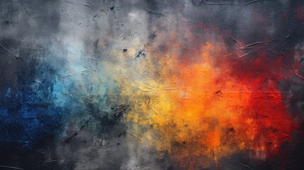 Abstract Watercolor Grunge Texture Wall Background. Grainy Orange, Blue, Yellow, and White Noise Texture wallpaper