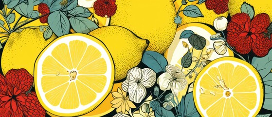 backgrounds with citrus fruits - obrazy, fototapety, plakaty