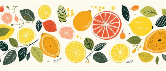 Foto op Plexiglas backgrounds with citrus fruits © beatriz