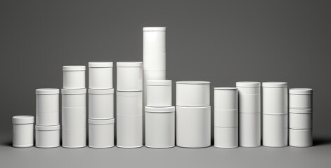 covered white containers
