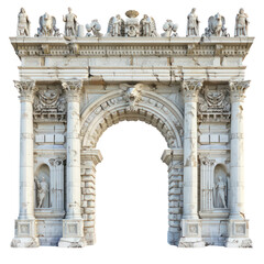 Obraz premium Roman Triumphal Arch of Roman Art isolated on transparent png.