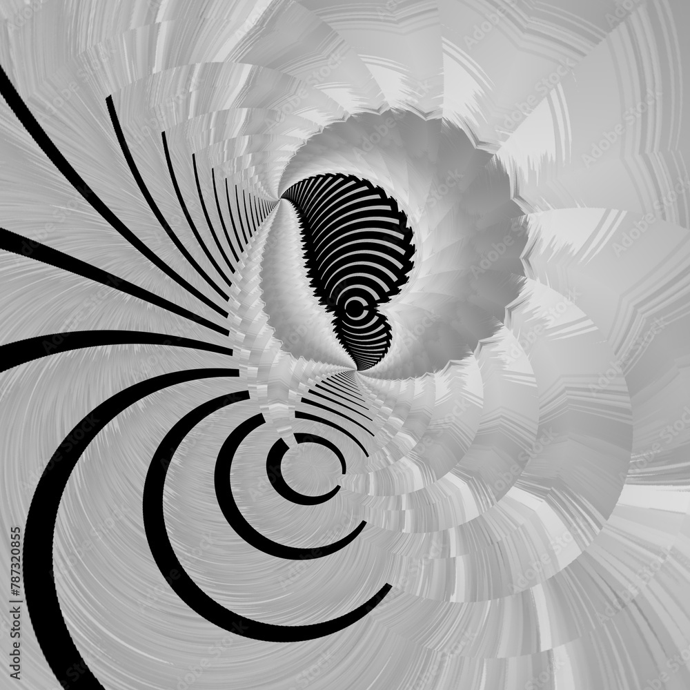Aufkleber creative patterns monochrome fragile and delicate lacy surreal and bizarre designs. not ai.