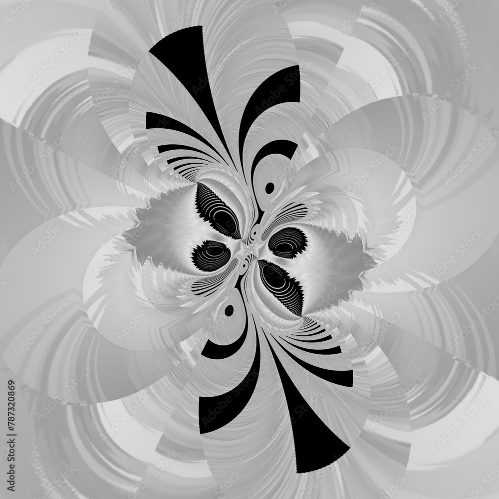 Poster creative patterns monochrome fragile and delicate lacy cyclone cute cartoon doodle style designs. no