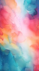 Obraz na płótnie Canvas Abstract Watercolor Painting Background with Rainbow Colorful Ink Wall Texture Pattern, Seamless Wallpaper