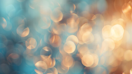 Abstract blur soft focus soft blinking light beige horizontal copy space background : Generative AI