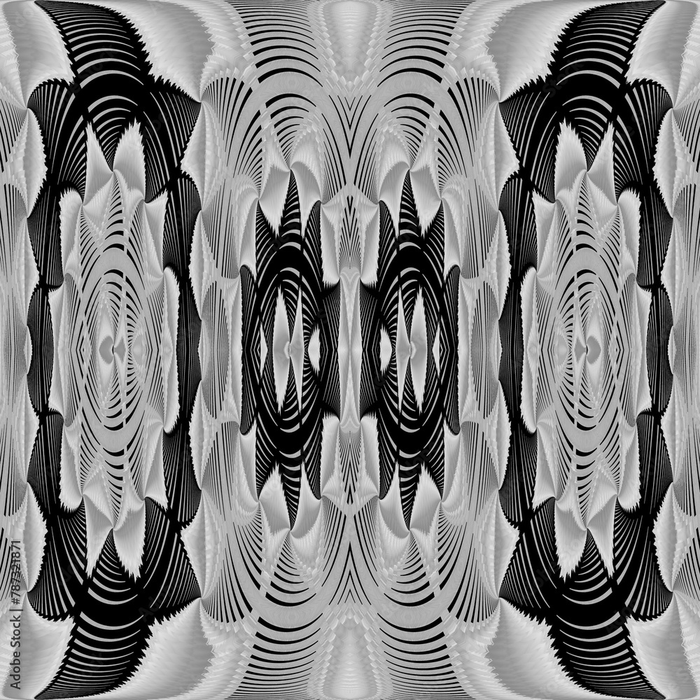 Poster not ai. creative patterns monochrome fragile and delicate lacy symmetric designs