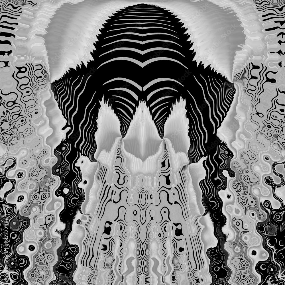 Aufkleber creative patterns monochrome fragile and delicate lacy with ripple and water reflection designs. not