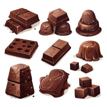 various images of miniature chocolate tablets