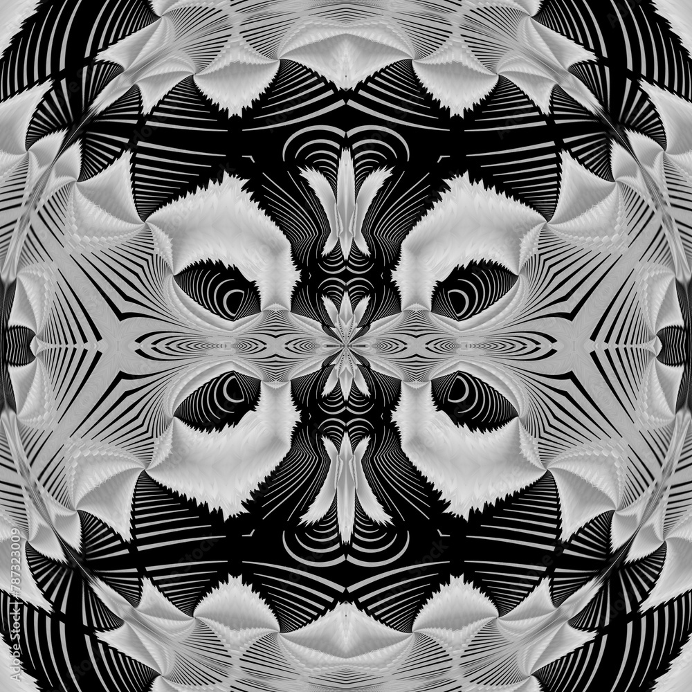 Poster not ai. creative patterns monochrome fragile and delicate lacy symmetric designs