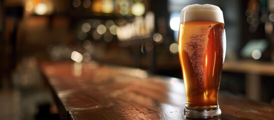 Enjoy a refreshing glass of flavorful and delightful beer   perfect for unwinding and relaxing