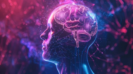 Obraz premium Mental and physical healthcare concept, convergence of mental, Ai generated for ads