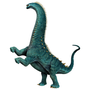 3D Rendering DinosaurAlamosaurus on White
