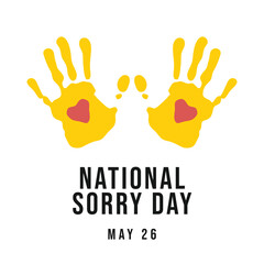 National Sorry Day design template. hand silhouette vector design. vector eps 10. flat design.