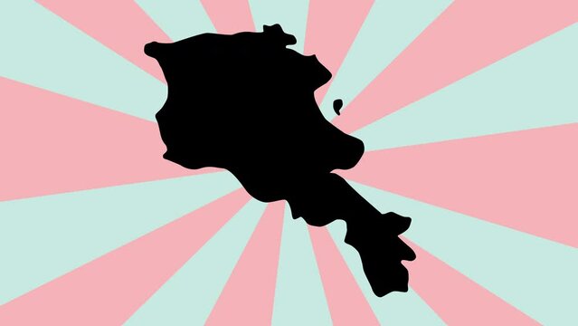 map of Calceta in ecuador with rotating background
