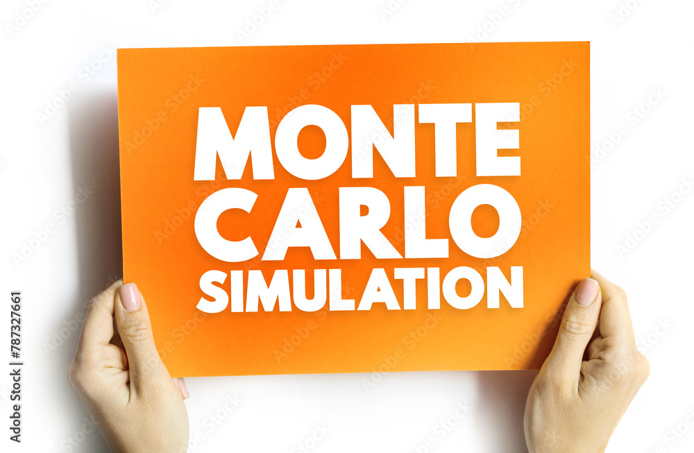 Poster monte carlo method - mathematical technique that allows people to quantitatively account for risk in