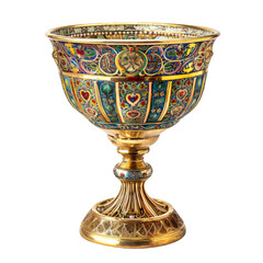 Ciboria of Byzentine Art isolated on transparent png.