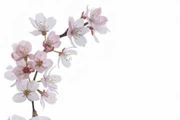Cherry blossom isolated on white background