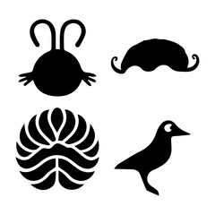 Shape and Flower Silhouettes, Silhouette Variety, Floral and Geometric Silhouettes, Shapes & Flowers, Floral & Shape Silhouettes.