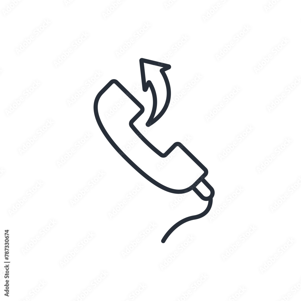 Poster call forward icon. vector.editable stroke.linear style sign for use web design,logo.symbol illustrat