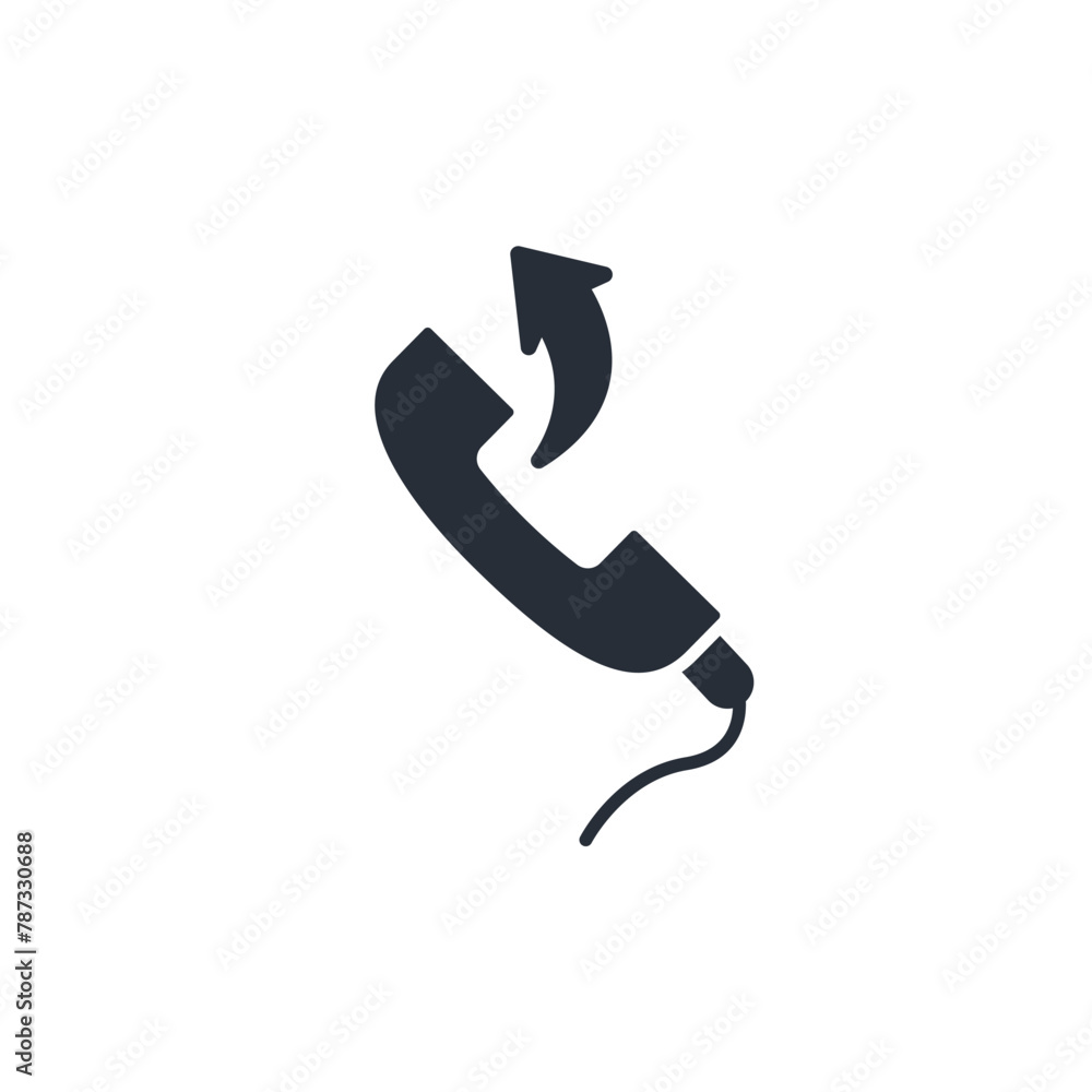 Poster call forward icon. vector.editable stroke.linear style sign for use web design,logo.symbol illustrat