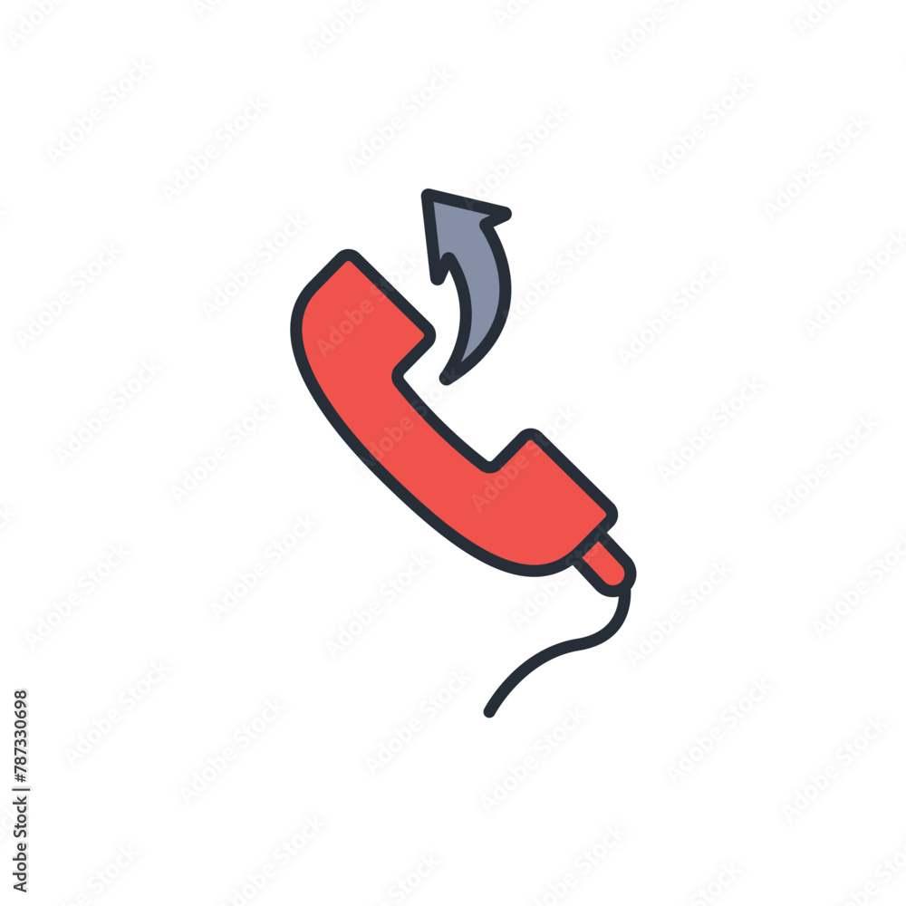 Poster call forward icon. vector.editable stroke.linear style sign for use web design,logo.symbol illustrat