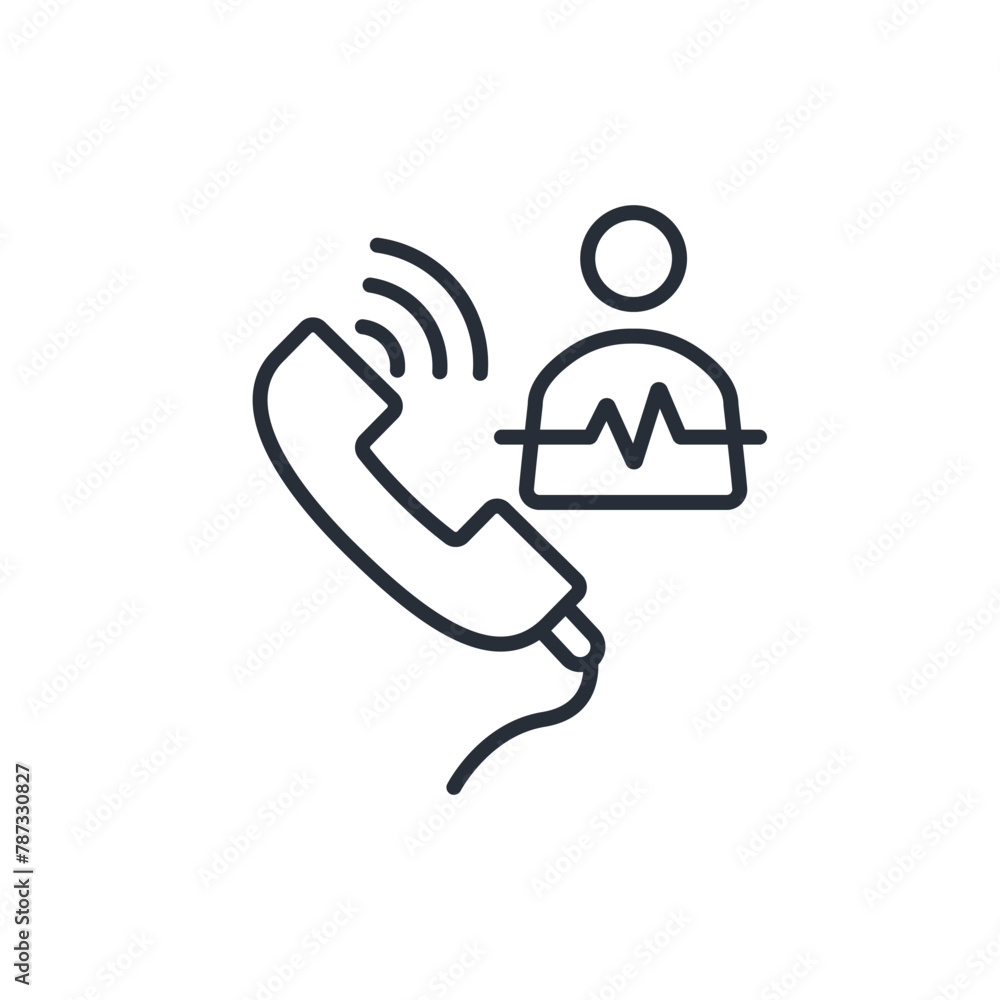 Poster calling icon. vector.editable stroke.linear style sign for use web design,logo.symbol illustration.