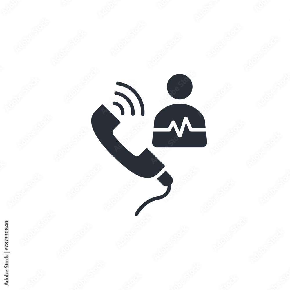 Poster calling icon. vector.editable stroke.linear style sign for use web design,logo.symbol illustration.
