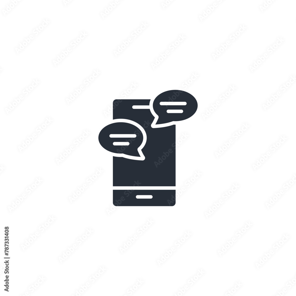 Poster message icon. vector.editable stroke.linear style sign for use web design,logo.symbol illustration.