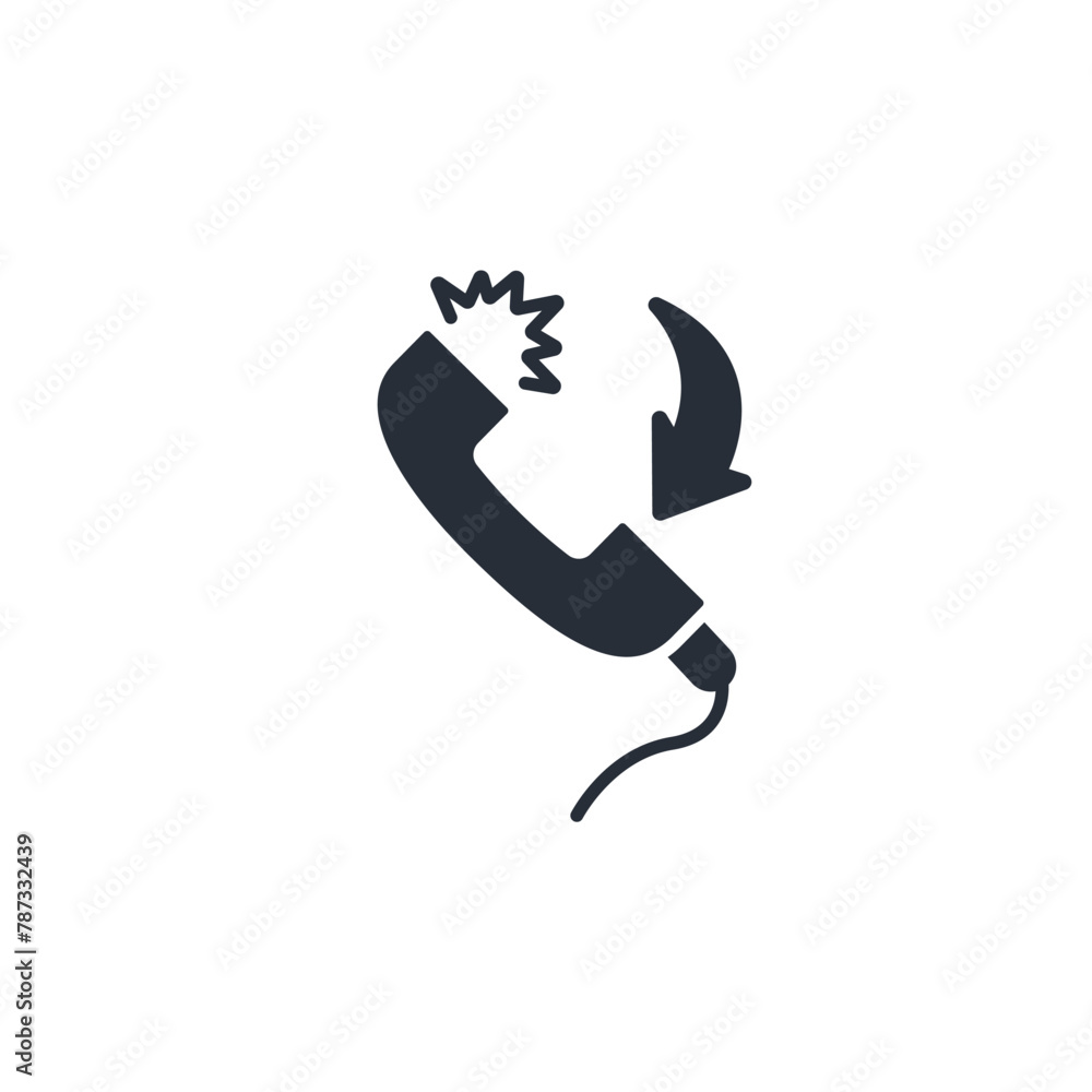 Poster receive call icon. vector.editable stroke.linear style sign for use web design,logo.symbol illustrat