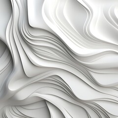 White abstract background with smooth lines