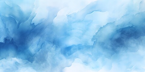 Blue watercolor hand painted background