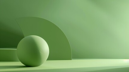 White Ball on Green Table